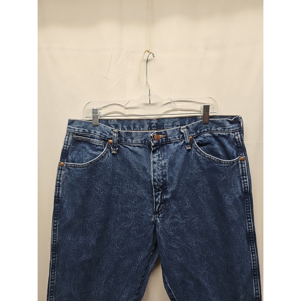 Wrangler Men Blue Cowboy Cut Original Fit Jeans Stonewashed 1013mwzgk Size 36x30 - Picture 7 of 16